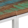 Table console argenté acier inoxydable/bois massif récupération 