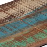 Table console argenté acier inoxydable/bois massif récupération 