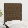 Têtes de lit 2 pcs Marron Foncé 80x7x78/88 cm Tissu 