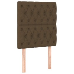 Têtes de lit 2 pcs Marron Foncé 80x7x78/88 cm Tissu 