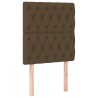 Têtes de lit 2 pcs Marron Foncé 80x7x78/88 cm Tissu 
