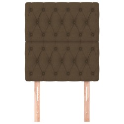 Têtes de lit 2 pcs Marron Foncé 80x7x78/88 cm Tissu 
