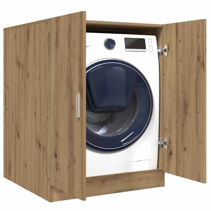 Meuble pour machine à laver chêne artisanal 70,5x71,5x91,5 cm 