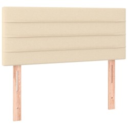 Sommier à lattes de lit avec matelas Crème 100x200 cm Tissu 