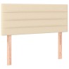 Sommier à lattes de lit avec matelas Crème 100x200 cm Tissu 