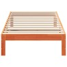 Cadre de lit sans matelas cire marron 90x200 cm bois pin massif 