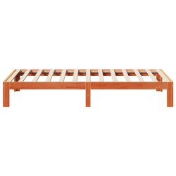 Cadre de lit sans matelas cire marron 90x200 cm bois pin massif 