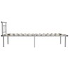 Cadre de lit sans matelas gris métal 100x200 cm 