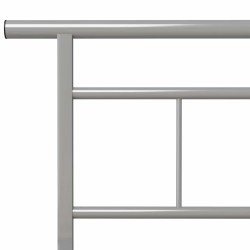 Cadre de lit sans matelas gris métal 100x200 cm 