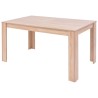 Table et chaises 5 pcs Cuir synthétique Chêne Couleur crème 