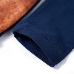 Robe pour enfants à manches longues bleu marine 140 