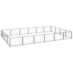 Chenil Noir 24 m² Acier 