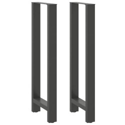 Pieds de table de bar Anthracite 2 pièces 50 x (110-111) cm Acier 