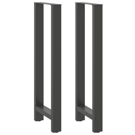 Pieds de table de bar Anthracite 2 pièces 50 x (110-111) cm Acier 