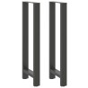 Pieds de table de bar Anthracite 2 pièces 50 x (110-111) cm Acier 