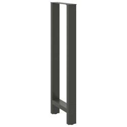 Pieds de table de bar Anthracite 2 pièces 50 x (110-111) cm Acier 