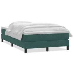 Sommier à lattes de lit et matelas vert foncé 120x210cm velours 