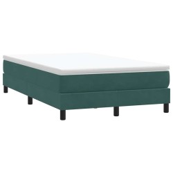 Sommier à lattes de lit et matelas vert foncé 120x210cm velours 