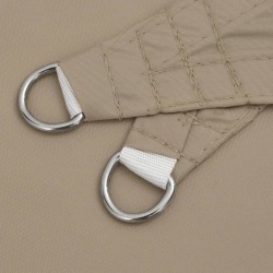 Voile de parasol tissu oxford triangulaire 3x3x4,24 m taupe 