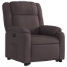 Fauteuil inclinable électrique marron foncé tissu 