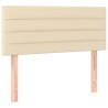Sommier à lattes de lit avec matelas Crème 80x200 cm Tissu 