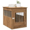 Meuble de cage pour chiens chêne artisanal 64,5x80x71 cm 