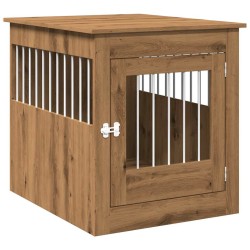 Meuble de cage pour chiens chêne artisanal 64,5x80x71 cm 