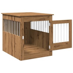 Meuble de cage pour chiens chêne artisanal 64,5x80x71 cm 