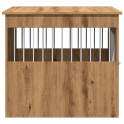 Meuble de cage pour chiens chêne artisanal 64,5x80x71 cm 