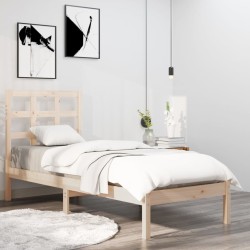 Cadre de lit sans matelas 100x200 cm bois massif 