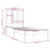 Cadre de lit sans matelas 100x200 cm bois massif 
