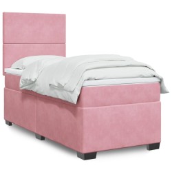 Sommier à lattes de lit et matelas Rose 80x200 cm Velours 