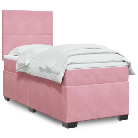 Sommier à lattes de lit et matelas Rose 80x200 cm Velours 