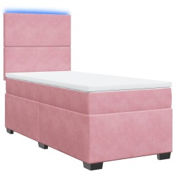 Sommier à lattes de lit et matelas Rose 80x200 cm Velours 