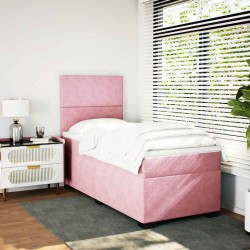 Sommier à lattes de lit et matelas Rose 80x200 cm Velours 