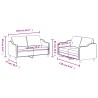 Ensemble de canapés 2 pcs avec coussins Rouge bordeaux Tissu 