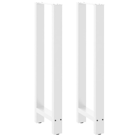 Pieds de table de bar Blanc 2 pièces 50 x (110-111) cm Acier 