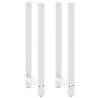 Pieds de table de bar Blanc 2 pièces 50 x (110-111) cm Acier 