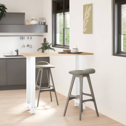 Pieds de table de bar Blanc 2 pièces 50 x (110-111) cm Acier 