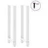 Pieds de table de bar Blanc 2 pièces 50 x (110-111) cm Acier 