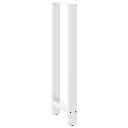 Pieds de table de bar Blanc 2 pièces 50 x (110-111) cm Acier 