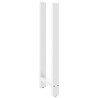 Pieds de table de bar Blanc 2 pièces 50 x (110-111) cm Acier 