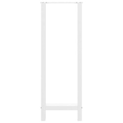 Pieds de table de bar Blanc 2 pièces 50 x (110-111) cm Acier 