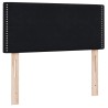 Sommier à lattes de lit avec matelas noir 100x210 cm velours 