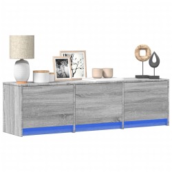 Meuble TV avec LED sonoma gris 140x34x40 cm bois d'ingénierie 