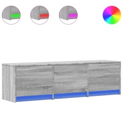 Meuble TV avec LED sonoma gris 140x34x40 cm bois d'ingénierie 