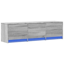 Meuble TV avec LED sonoma gris 140x34x40 cm bois d'ingénierie 