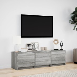 Meuble TV avec LED sonoma gris 140x34x40 cm bois d'ingénierie 