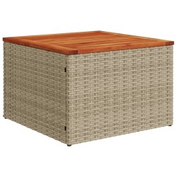 Salon de jardin avec coussins 6 pcs beige résine tressée 