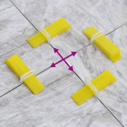 Système de nivellement de carrelage 500 cales 2500 clips 1 mm 